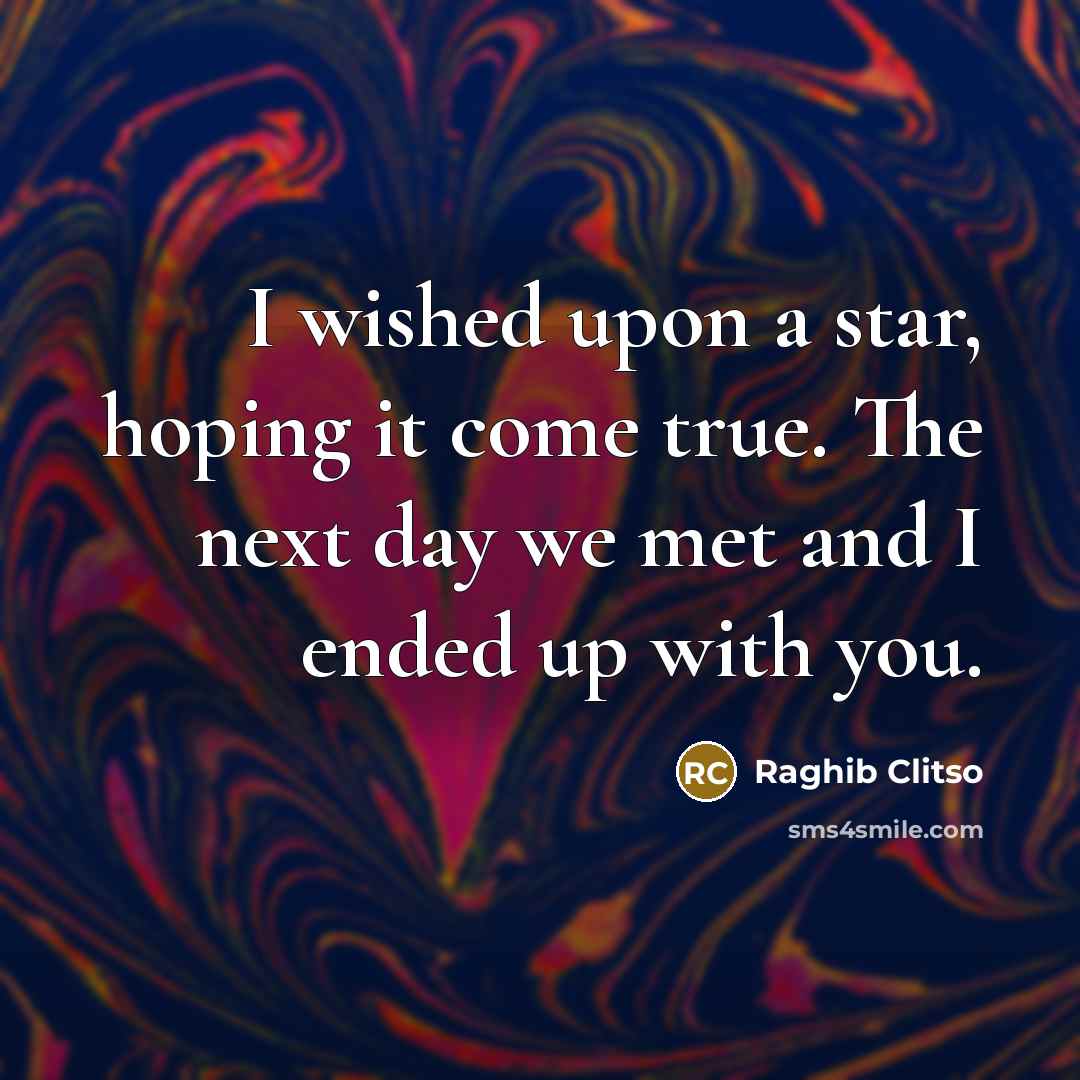 “I wished upon a star, hoping it come true. The…” quote by Raghib Clitso