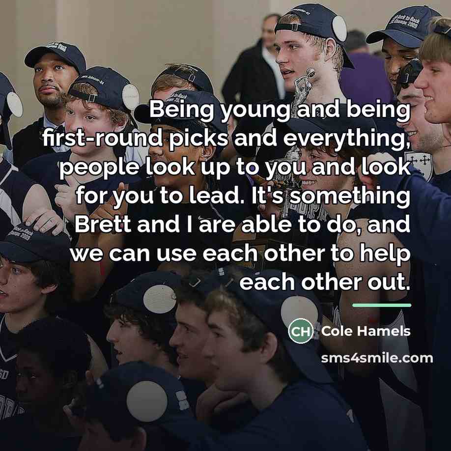 “Being young and being first-round picks and everything, people look…” quote by Cole Hamels