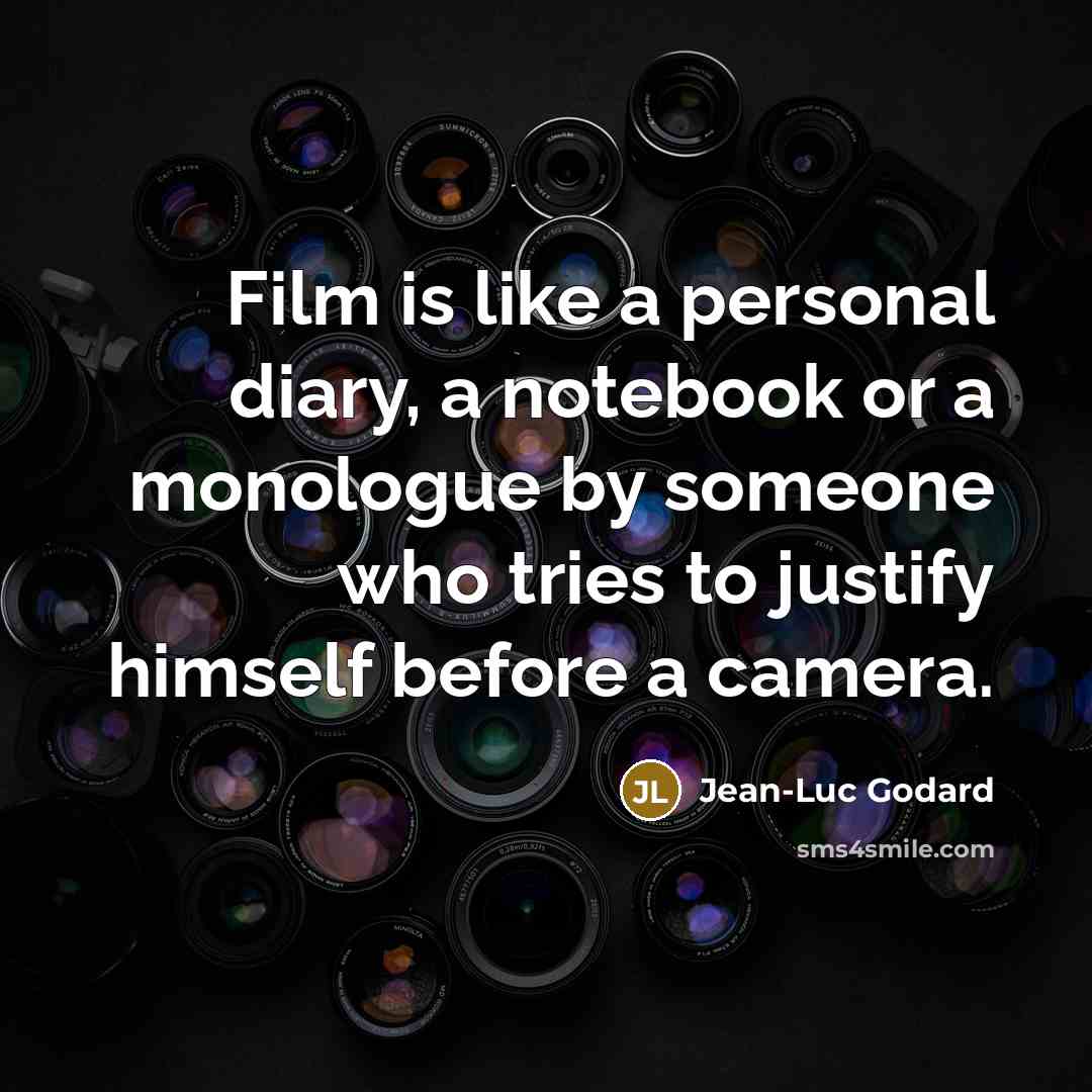 “Film is like a personal diary, a notebook or a…” quote by Jean-Luc Godard