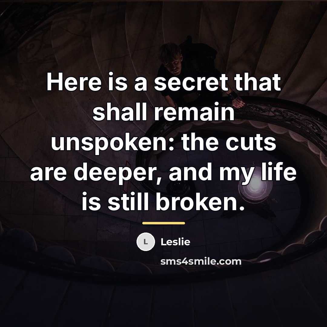 “Here is a secret that shall remain unspoken: the cuts…” quote by Leslie