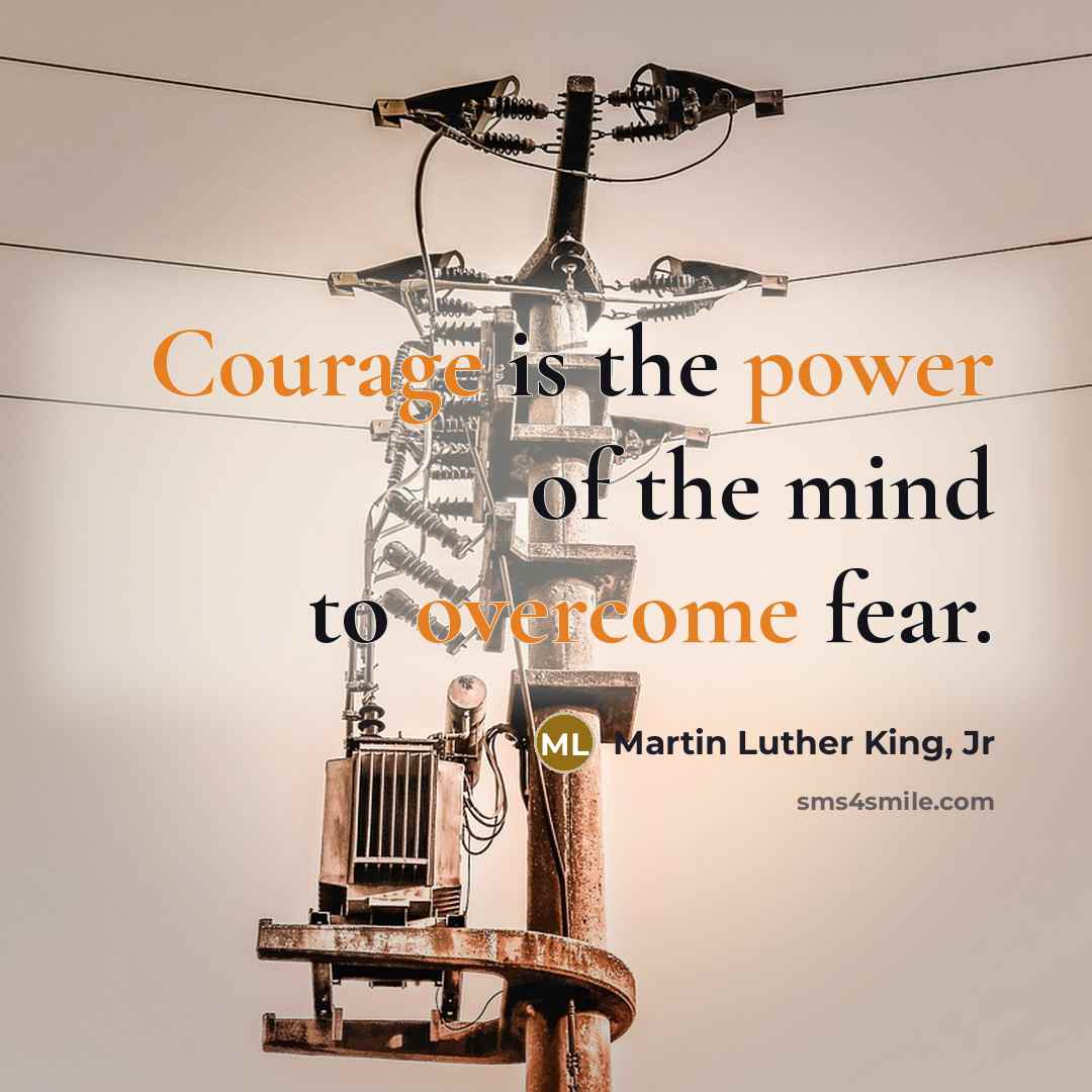 “Courage is the power of the mind to overcome fear.…” quote by Martin Luther King, Jr