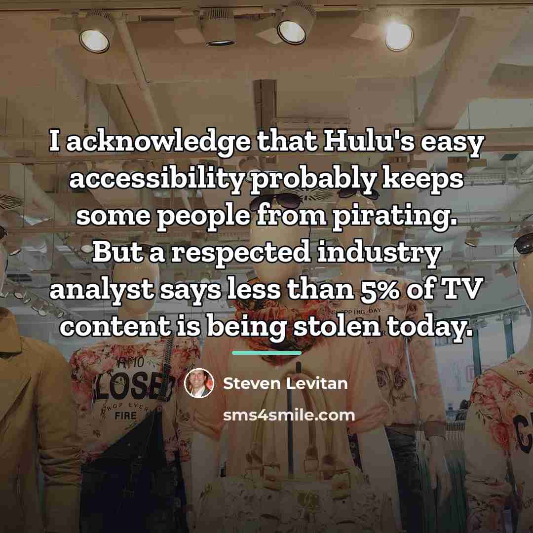 “I acknowledge that Hulu's easy accessibility probably keeps some people…” quote by Steven Levitan