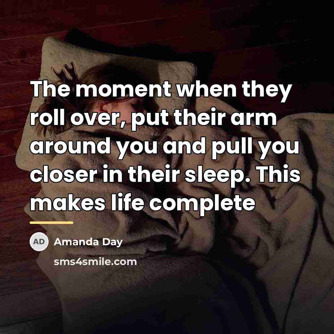 “The moment when they roll over, put their arm around…” quote by Amanda Day