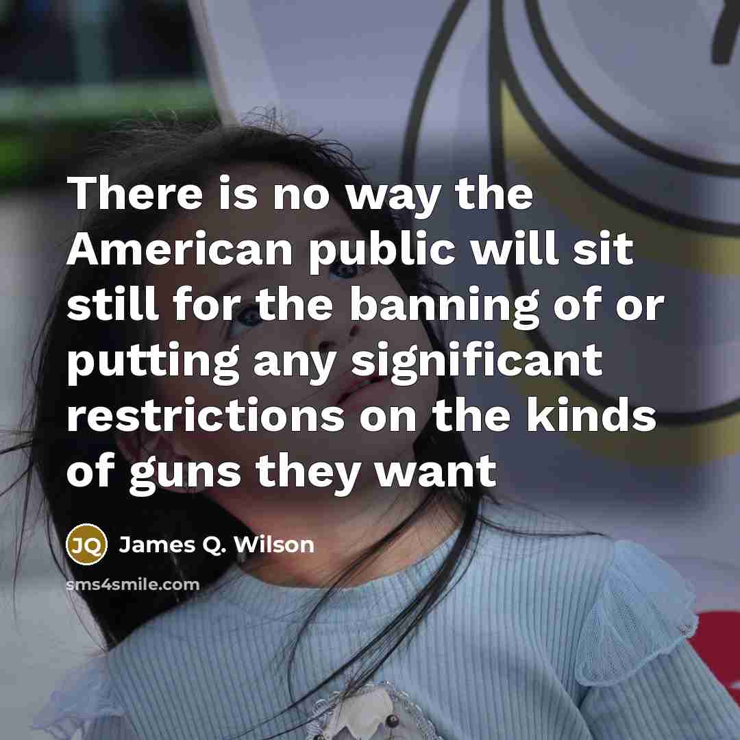 “There is no way the American public will sit still…” quote by James Q. Wilson