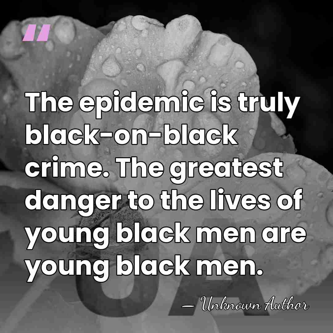 The epidemic is truly black-on-black crime. The greatest danger to the lives&hellip; - C.L. Bryant