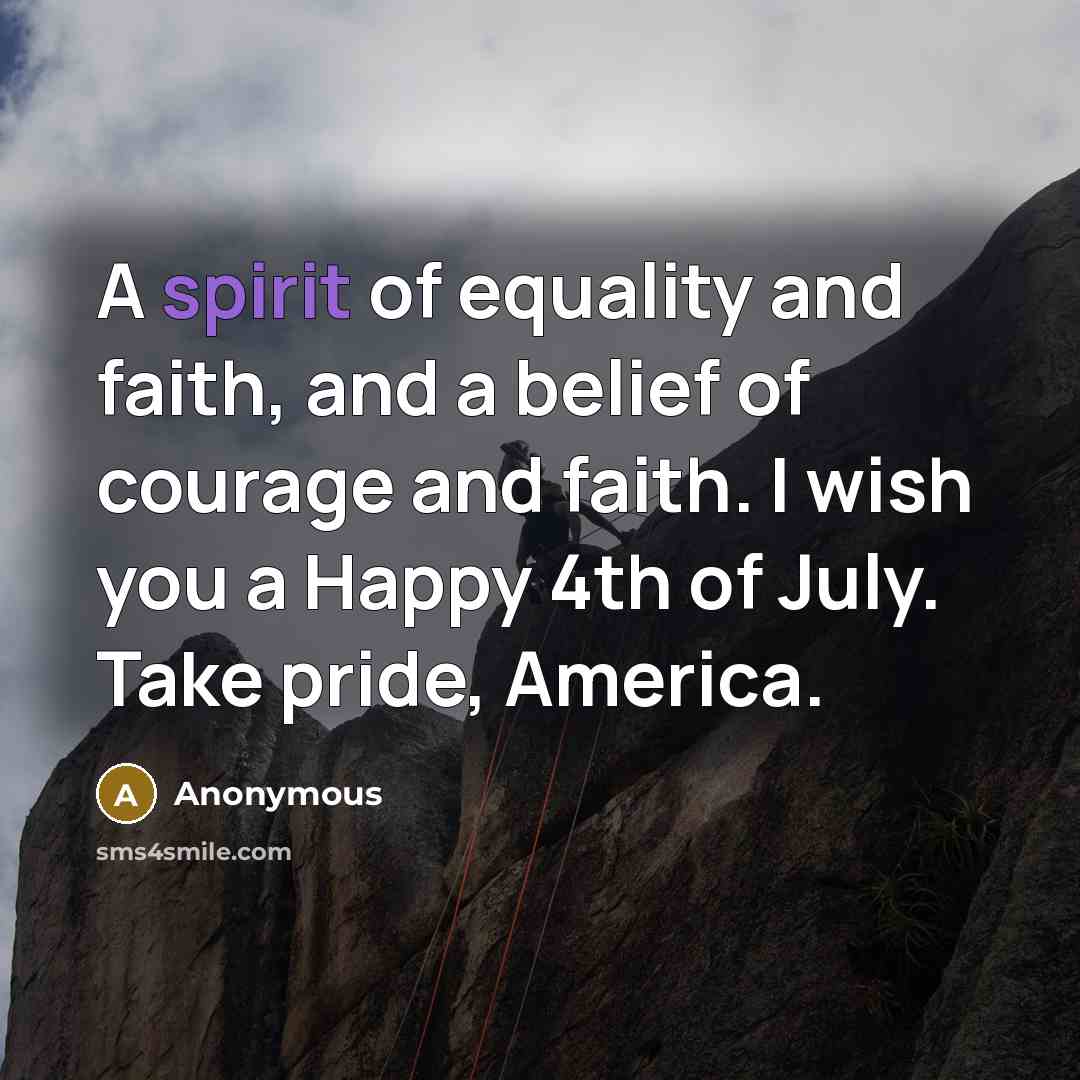 “A spirit of equality and faith, and a belief of…” quote by Anonymous