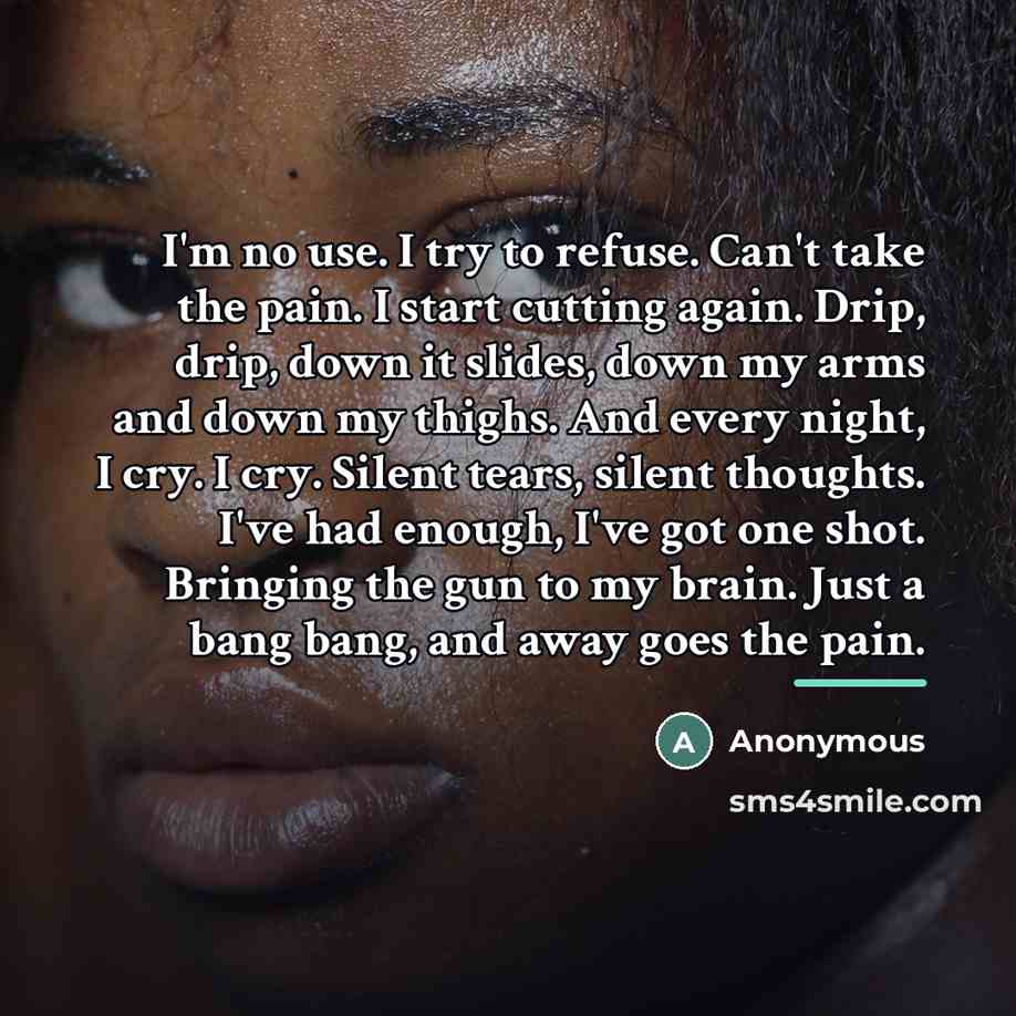 “I'm no use. I try to refuse. Can't take the…” quote by Anonymous