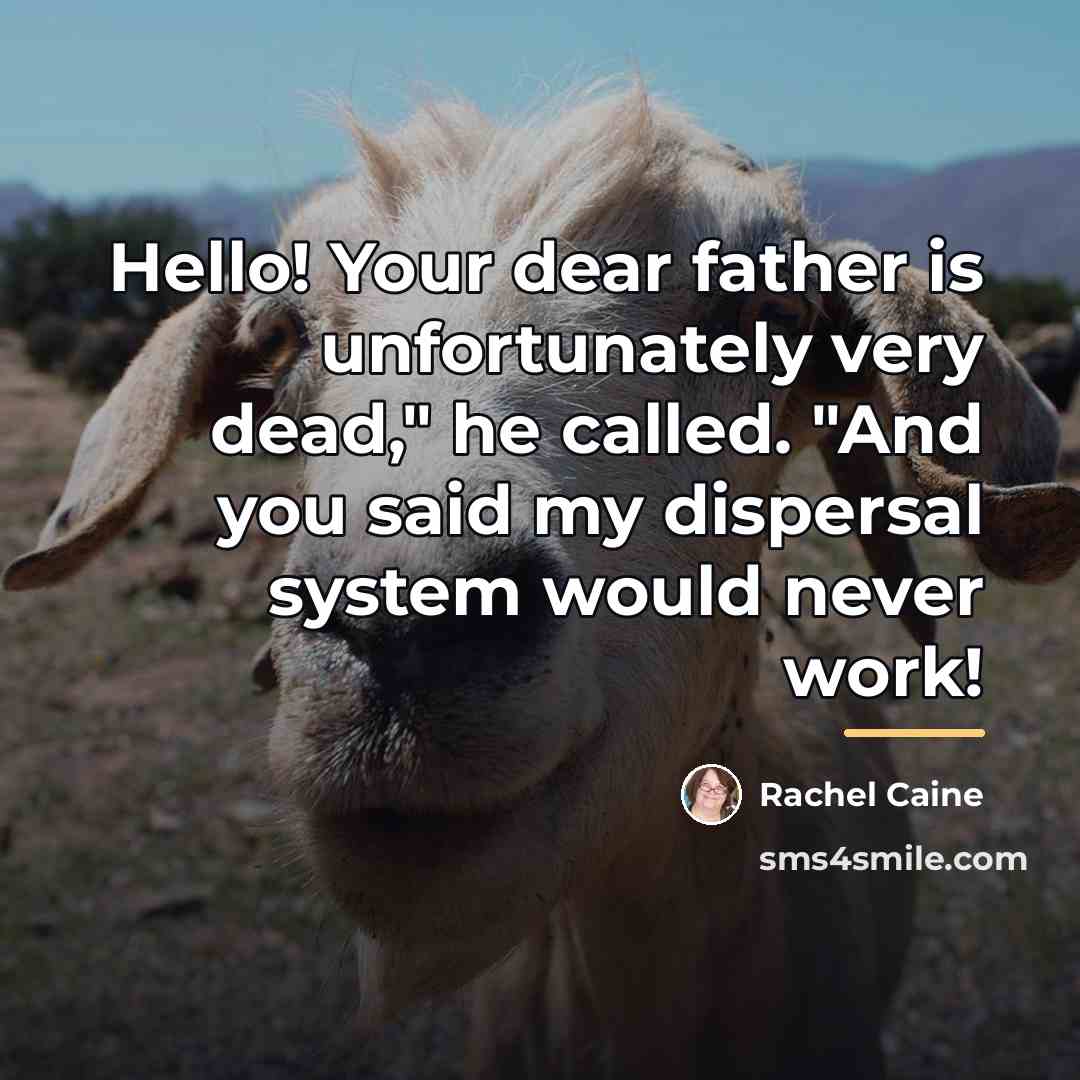 “Hello! Your dear father is unfortunately very dead," he called.…” quote by Rachel Caine