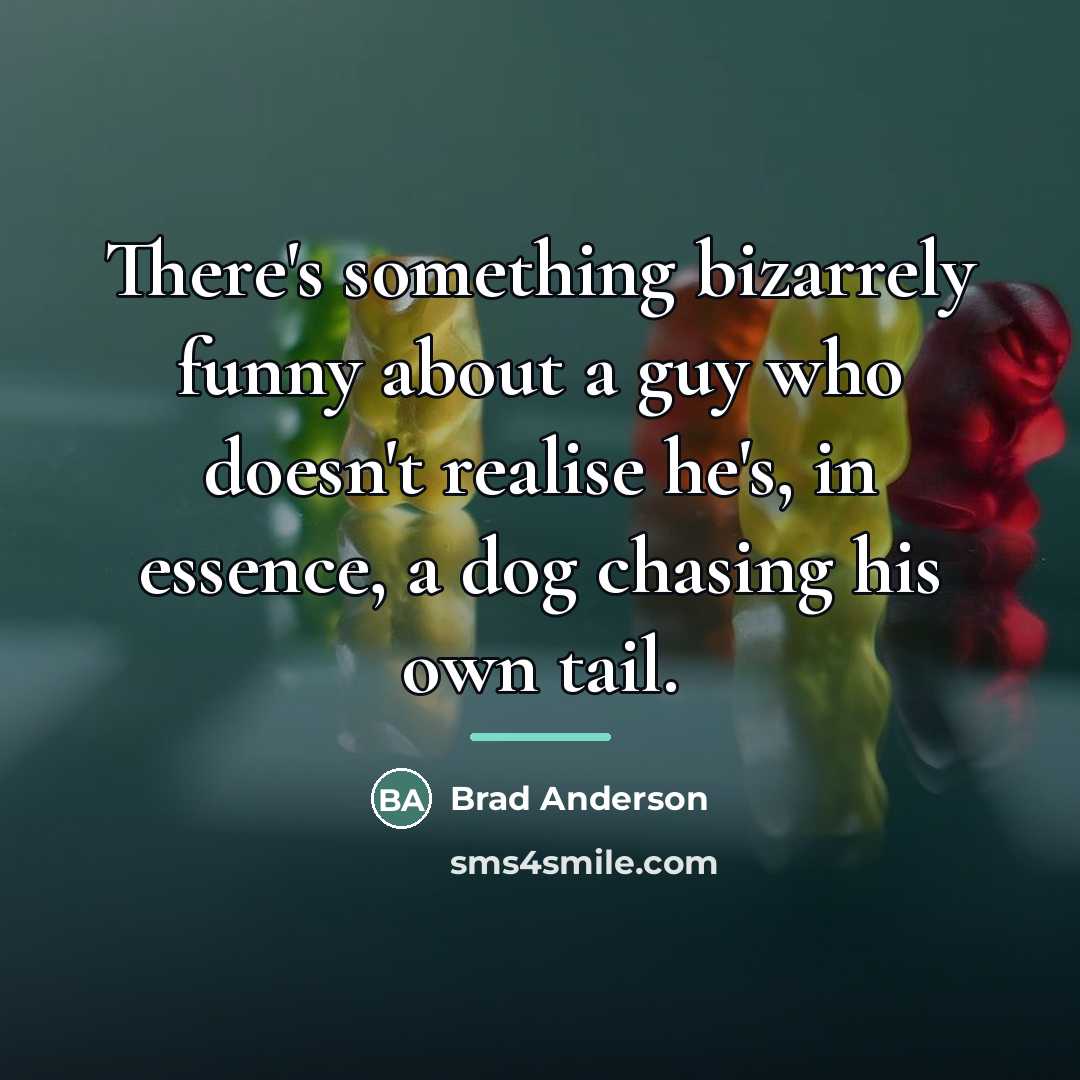 “There's something bizarrely funny about a guy who doesn't realise…” quote by Brad Anderson