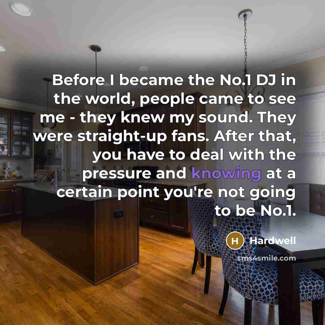 “Before I became the No.1 DJ in the world, people…” quote by Hardwell