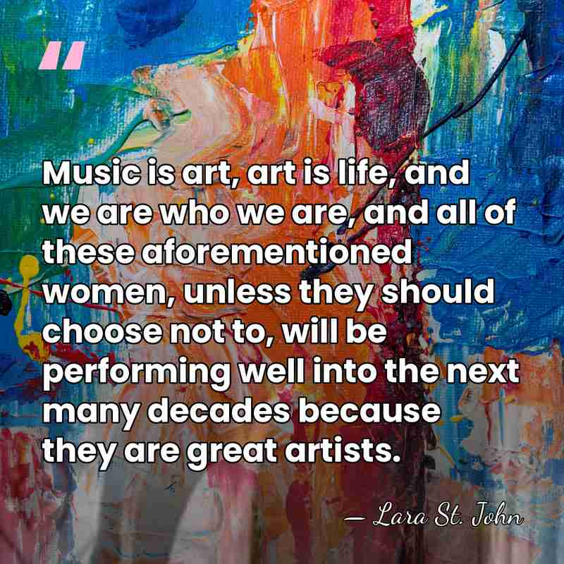 Music is art, art is life, and we are who we are,&hellip; - Lara St. John