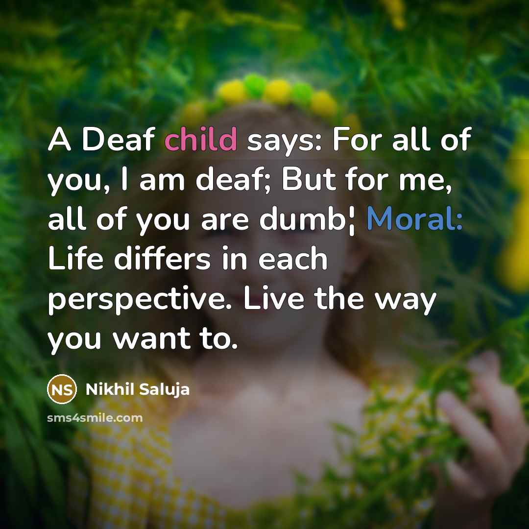 “A Deaf child says: For all of you, I am…” quote by Nikhil Saluja