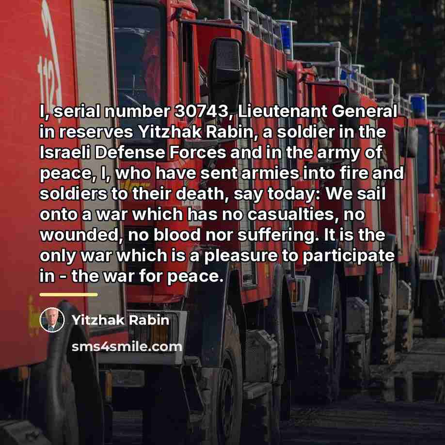 “I, serial number 30743, Lieutenant General in reserves Yitzhak Rabin,…” quote by Yitzhak Rabin
