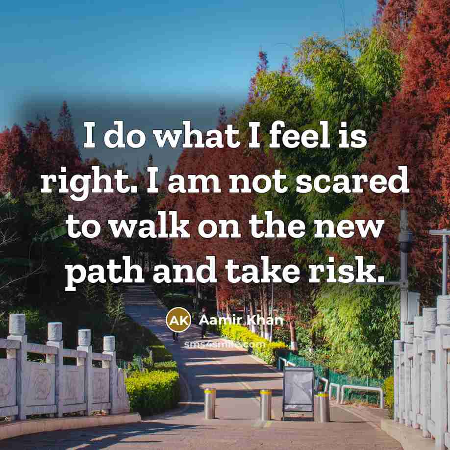 “I do what I feel is right. I am not…” quote by Aamir Khan