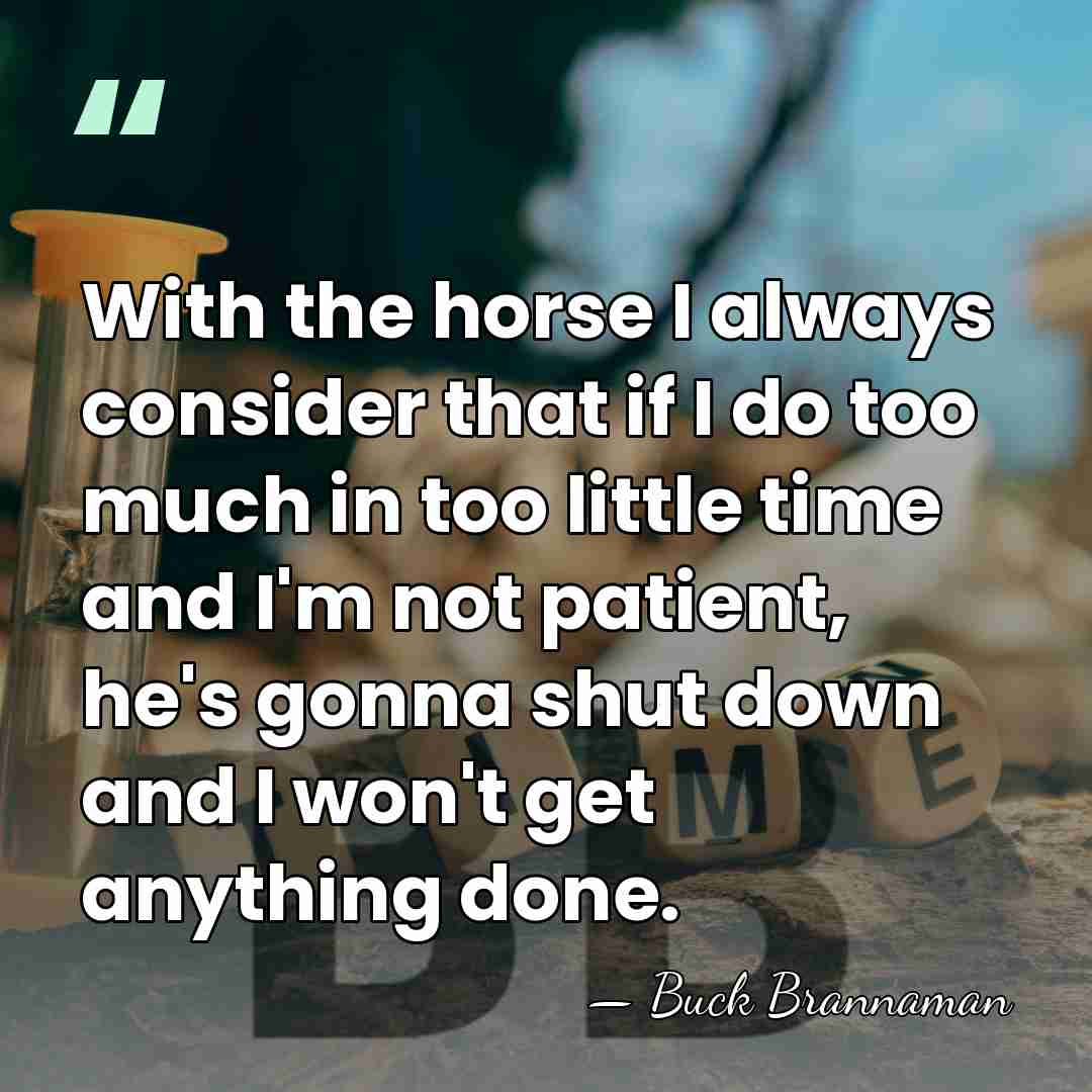 With the horse I always consider that if I do too much&hellip; - Buck Brannaman