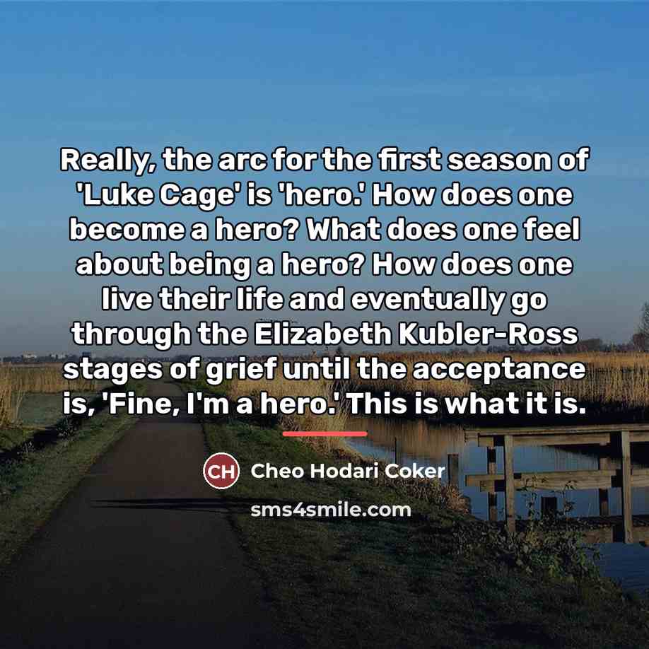 “Really, the arc for the first season of 'Luke Cage'…” quote by Cheo Hodari Coker