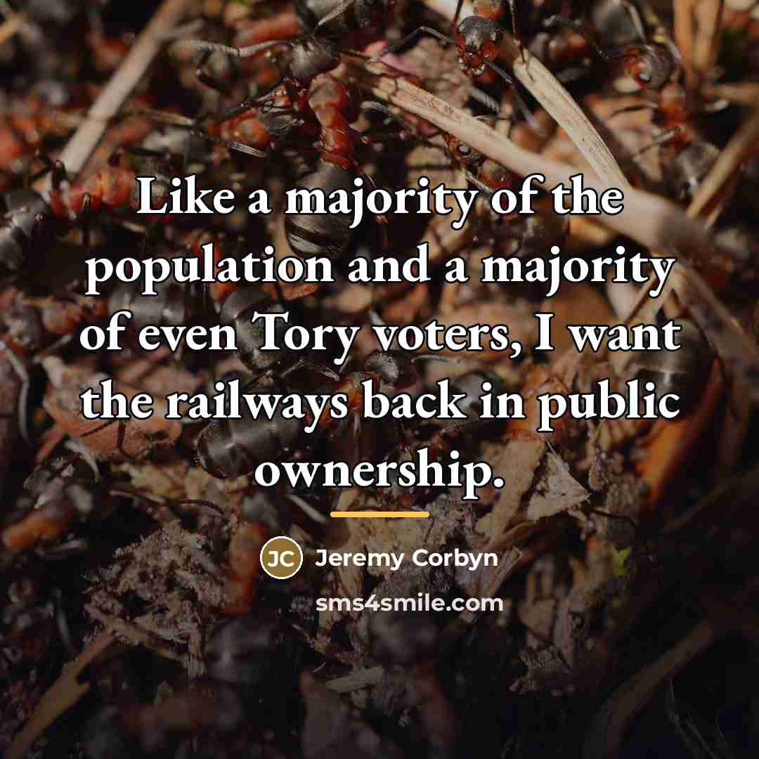 “Like a majority of the population and a majority of…” quote by Jeremy Corbyn
