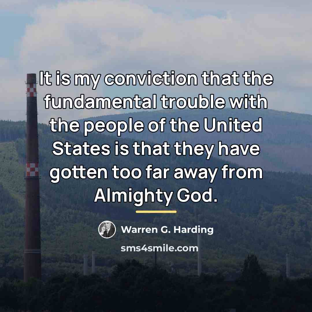 “It is my conviction that the fundamental trouble with the…” quote by Warren G. Harding