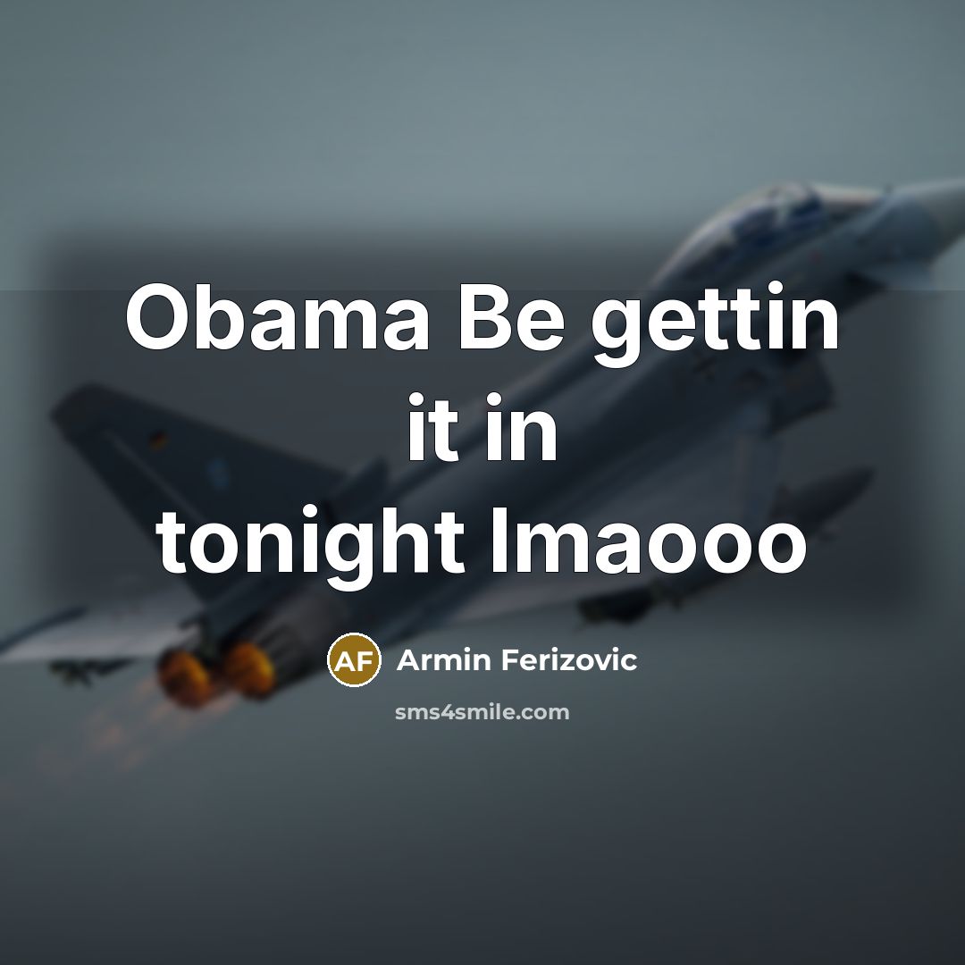 “Obama Be gettin it in tonight lmaooo…” quote by Armin Ferizovic