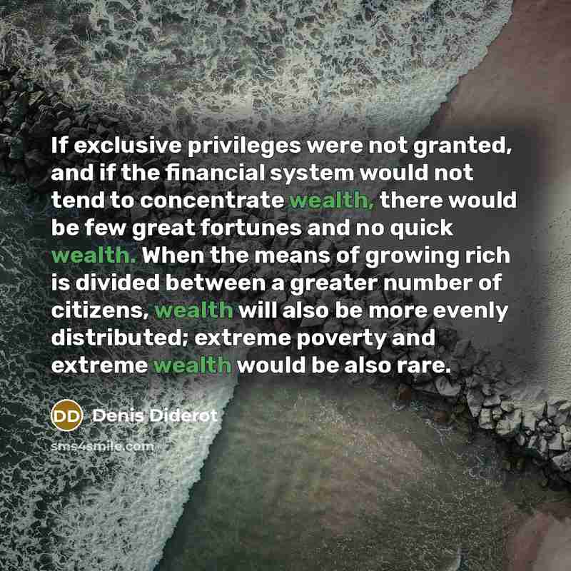 “If exclusive privileges were not granted, and if the financial…” quote by Denis Diderot