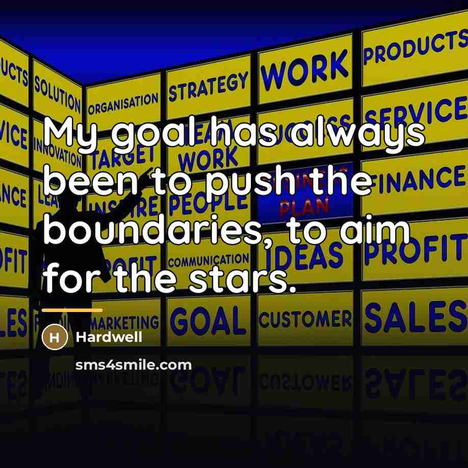 “My goal has always been to push the boundaries, to…” quote by Hardwell