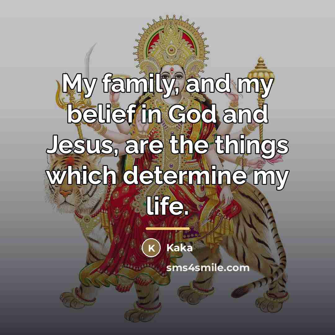 “My family, and my belief in God and Jesus, are…” quote by Kaka