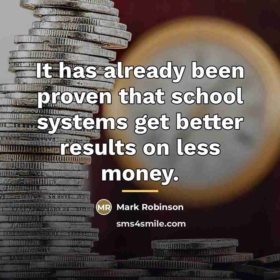 “It has already been proven that school systems get better…” quote by Mark Robinson