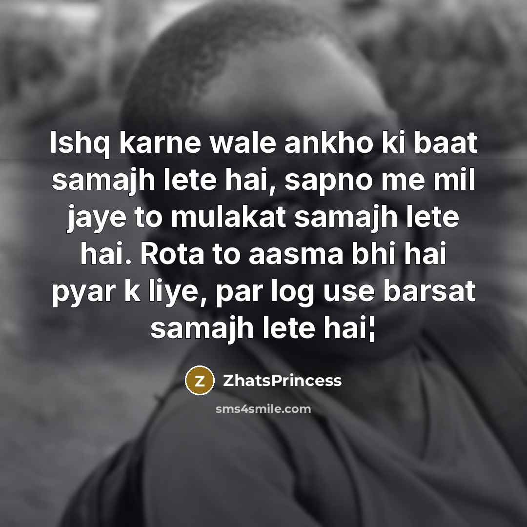 “Ishq karne wale ankho ki baat samajh lete hai, sapno…” quote by ZhatsPrincess