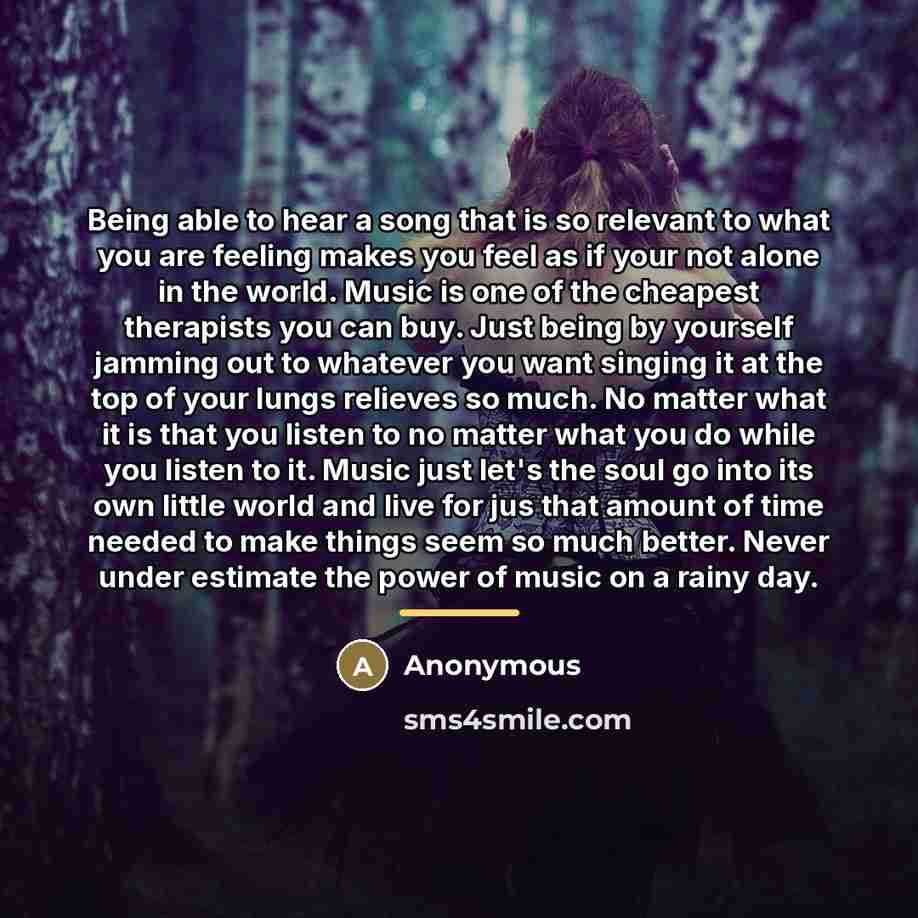 “Being able to hear a song that is so relevant…” quote by Anonymous
