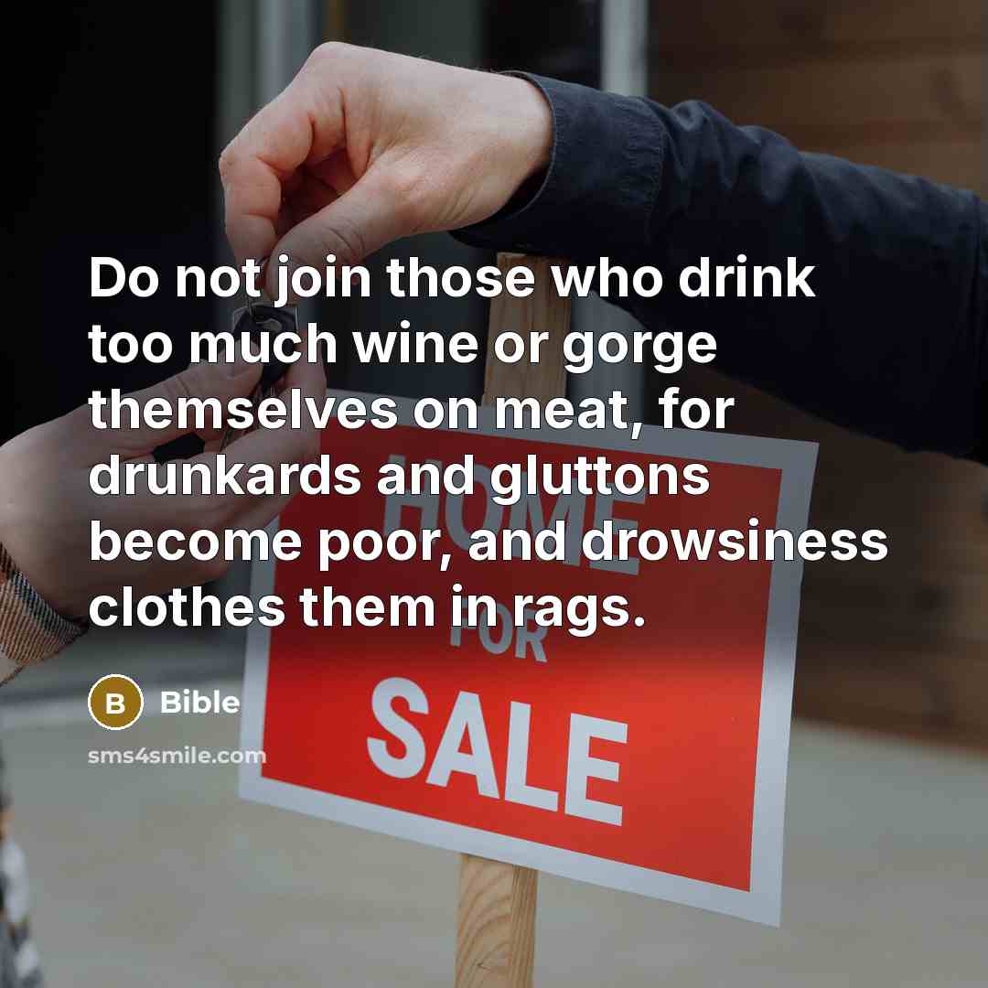 “Do not join those who drink too much wine or…” quote by Bible