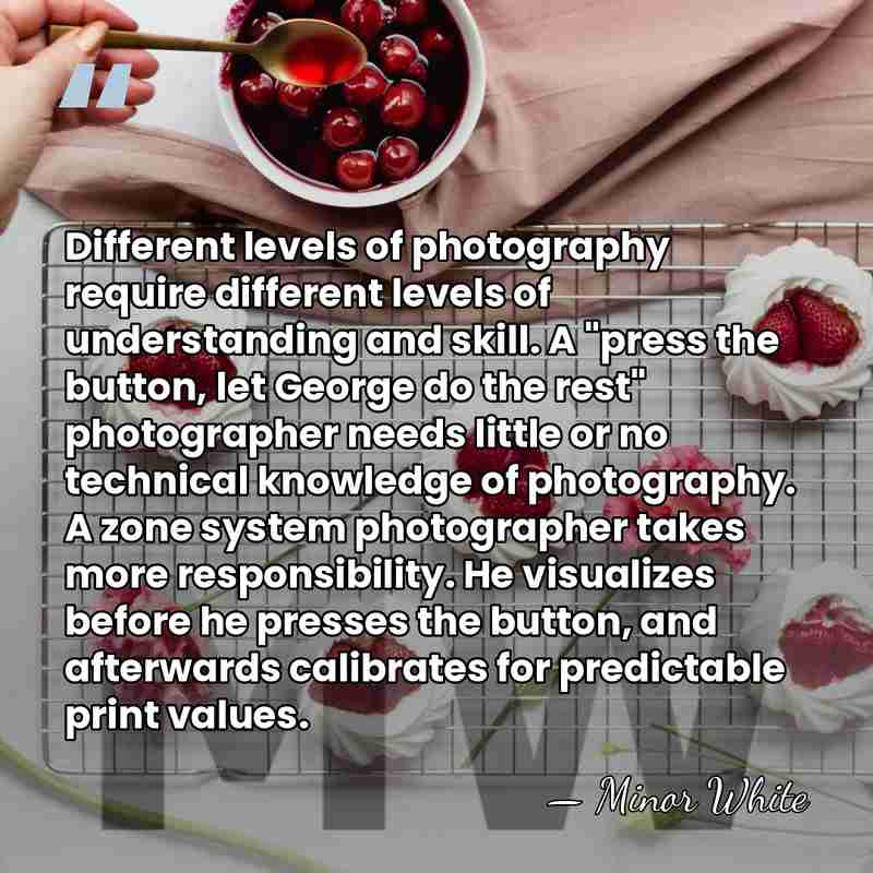 Different levels of photography require different levels of understanding and skill. A&hellip; - Minor White