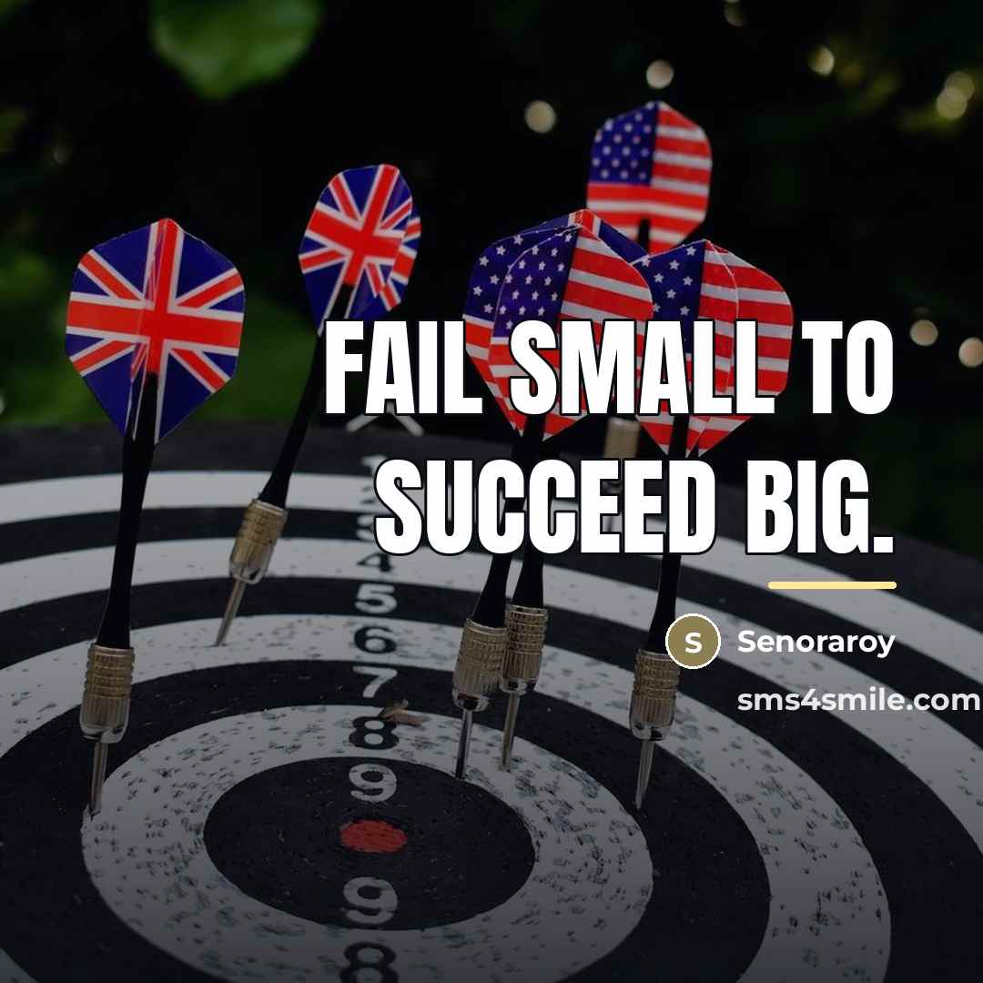 “Fail small to succeed big.…” quote by Senoraroy