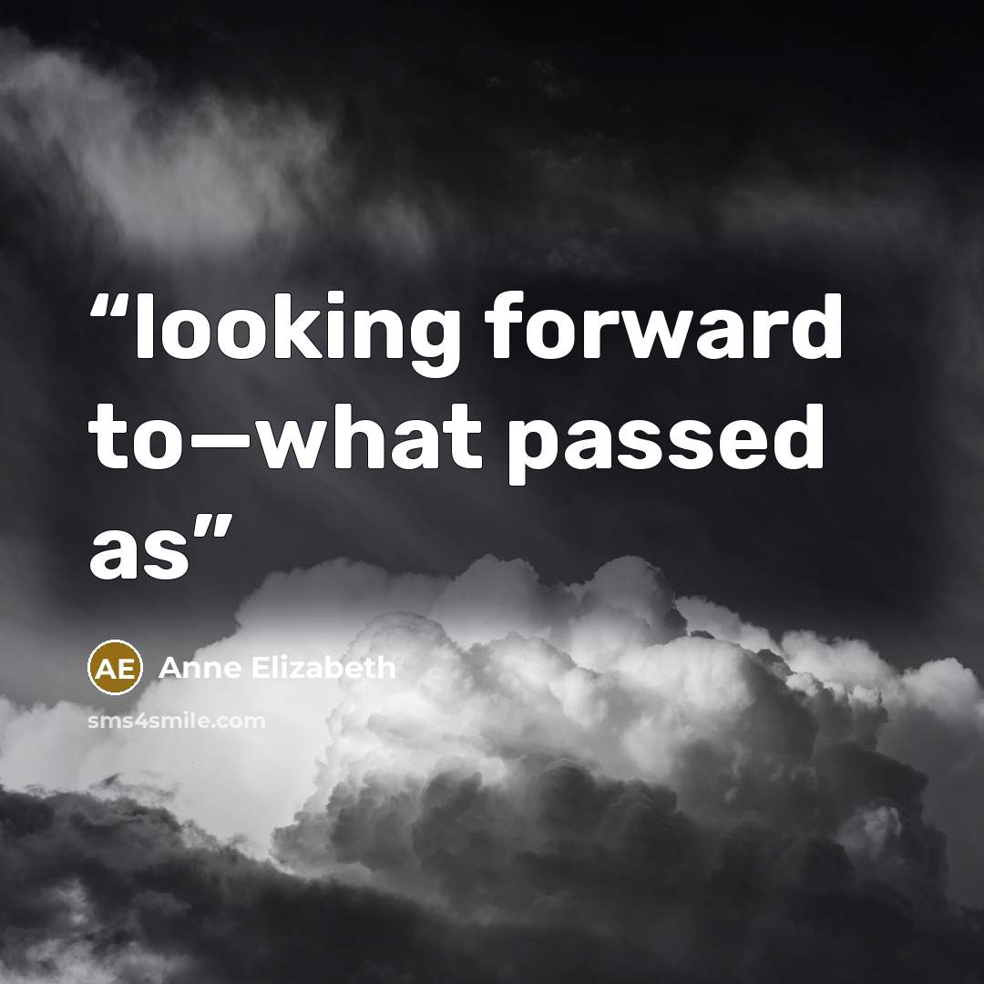 “looking forward to—what passed as” quote by Anne Elizabeth