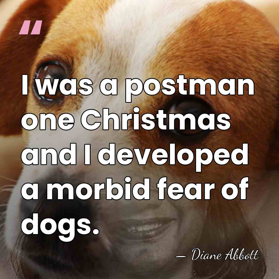 I was a postman one Christmas and I developed a morbid fear&hellip; - Diane Abbott