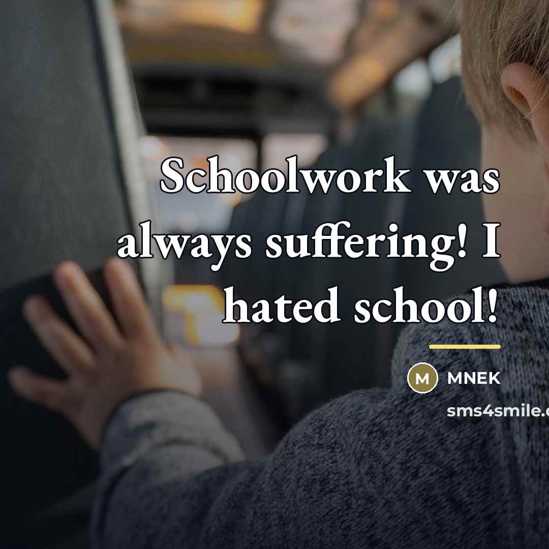 “Schoolwork was always suffering! I hated school!…” quote by MNEK