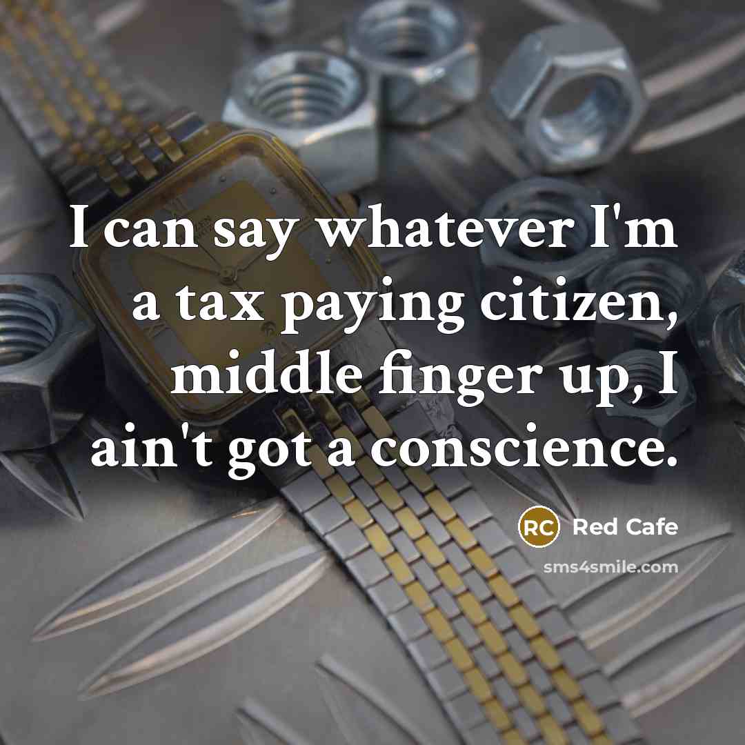 “I can say whatever I'm a tax paying citizen, middle…” quote by Red Cafe