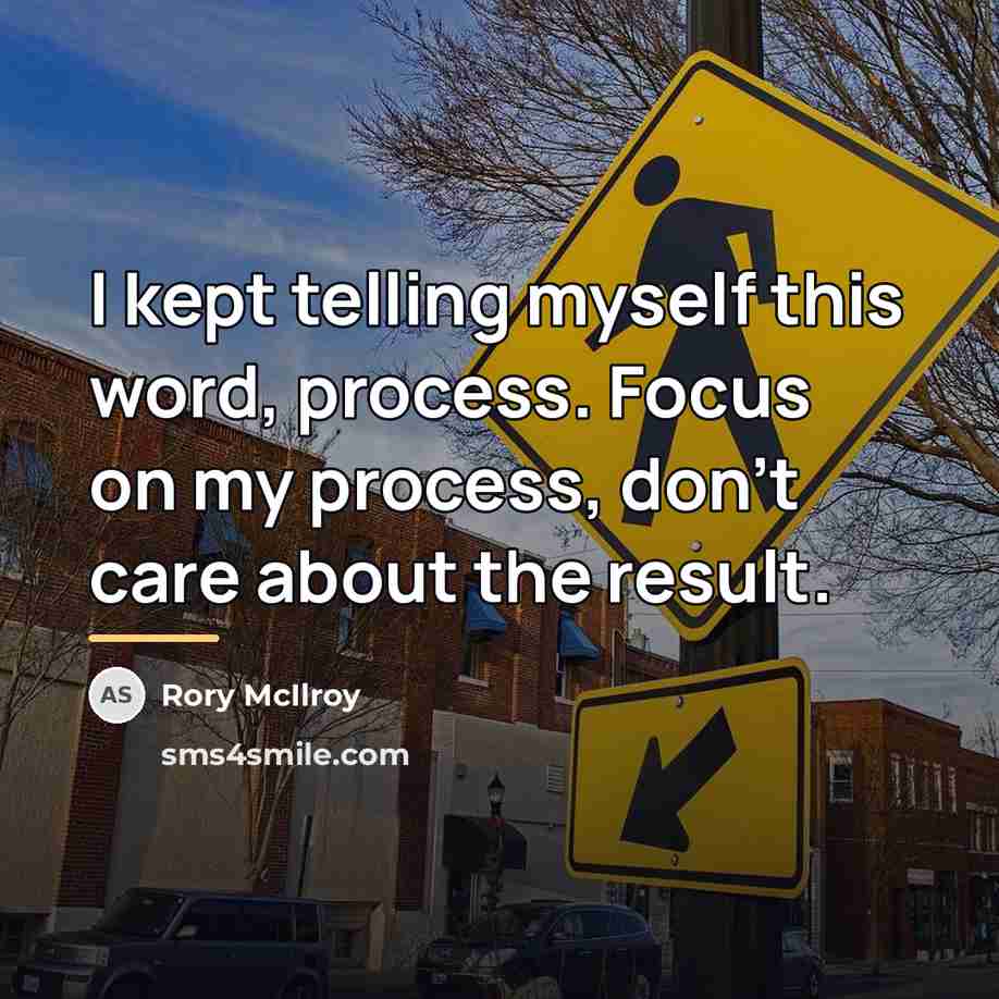 “I kept telling myself this word, process. Focus on my…” quote by Rory McIlroy
