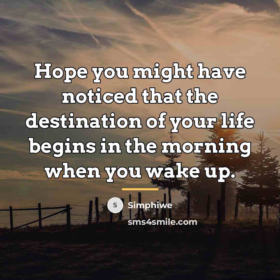 “Hope you might have noticed that the destination of your…” quote by Simphiwe