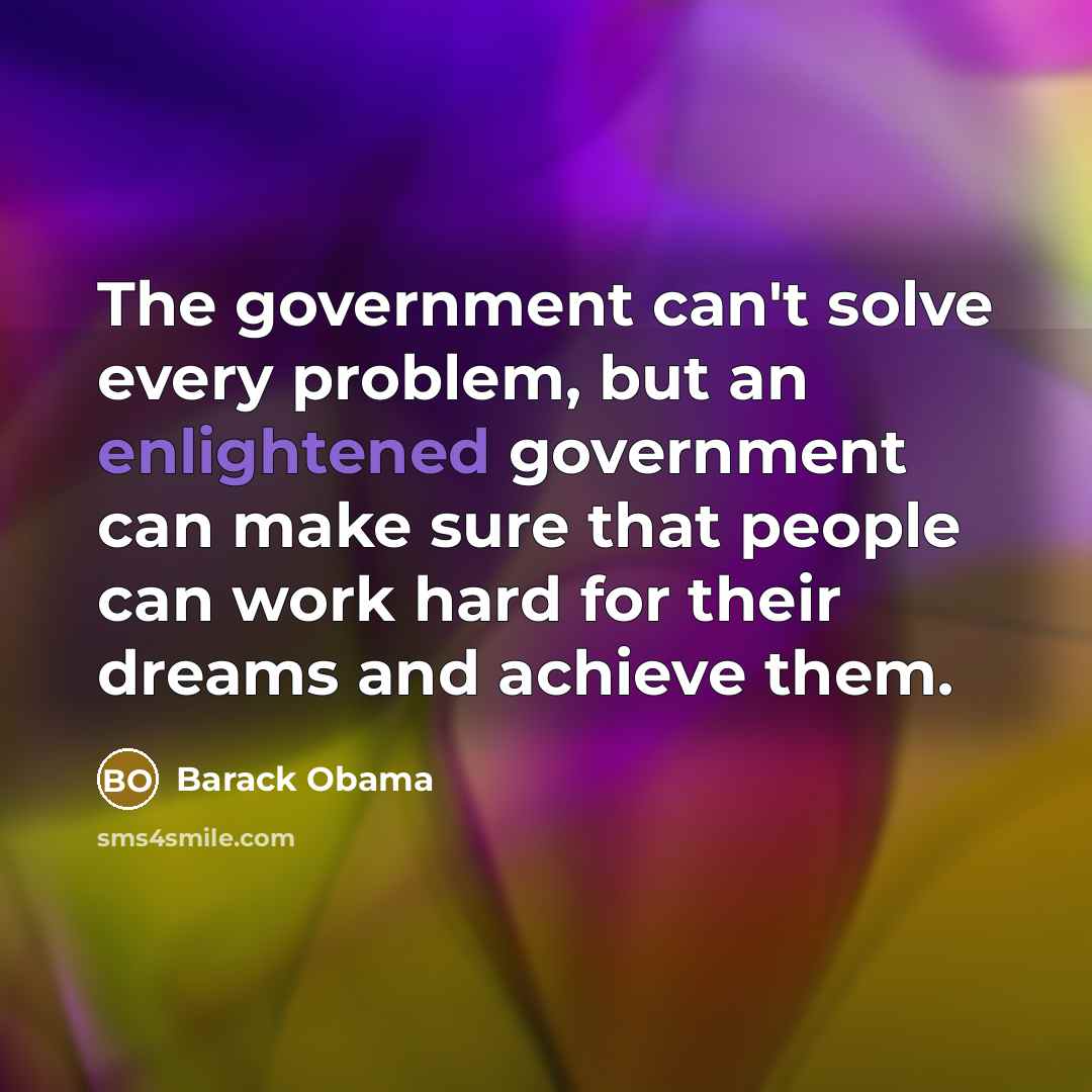 “The government can't solve every problem, but an enlightened government…” quote by Barack Obama