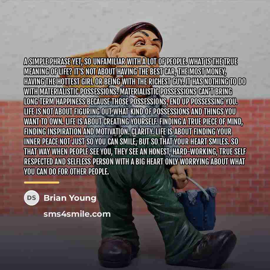 “A simple phrase yet, so unfamiliar with a lot of…” quote by Brian Young