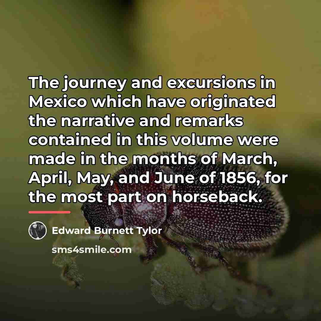 “The journey and excursions in Mexico which have originated the…” quote by Edward Burnett Tylor