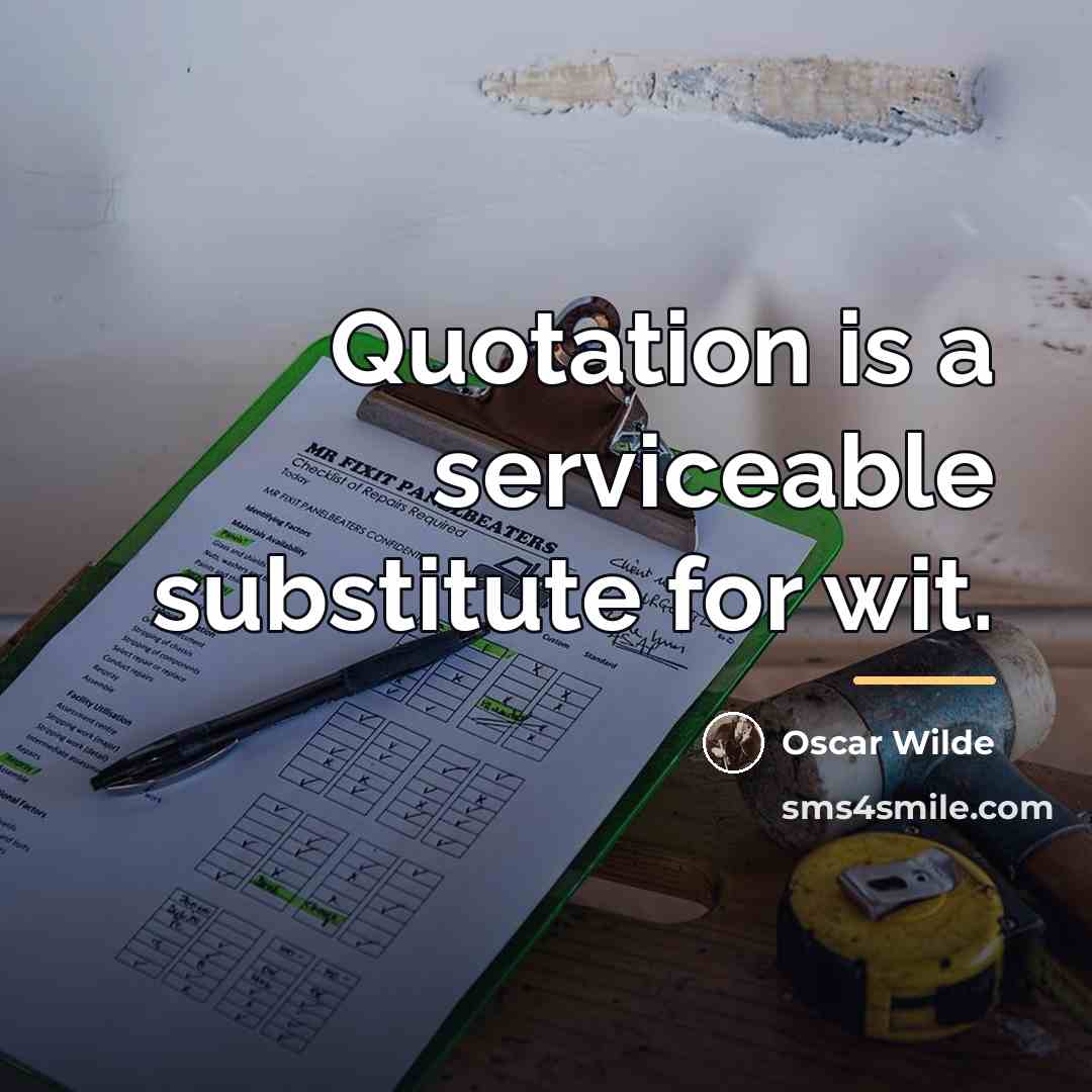 “Quotation is a serviceable substitute for wit.…” quote by Oscar Wilde