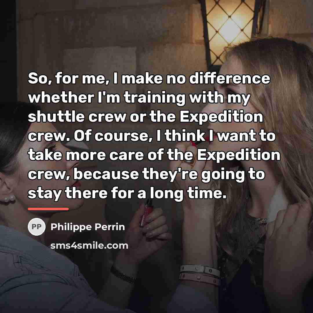 “So, for me, I make no difference whether I'm training…” quote by Philippe Perrin