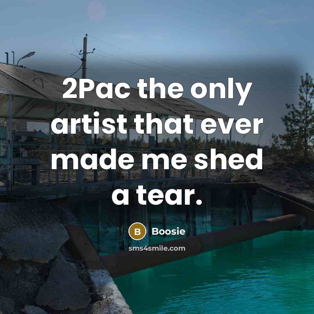 “2Pac the only artist that ever made me shed a…” quote by Boosie