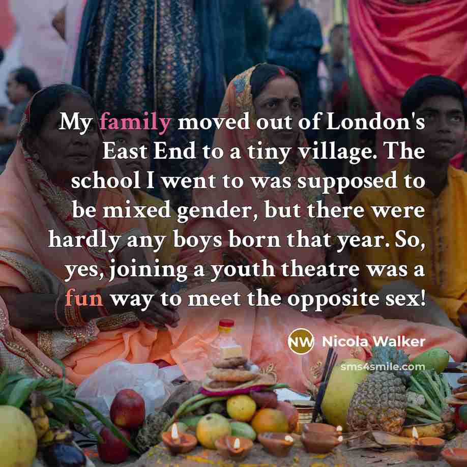 “My family moved out of London's East End to a…” quote by Nicola Walker