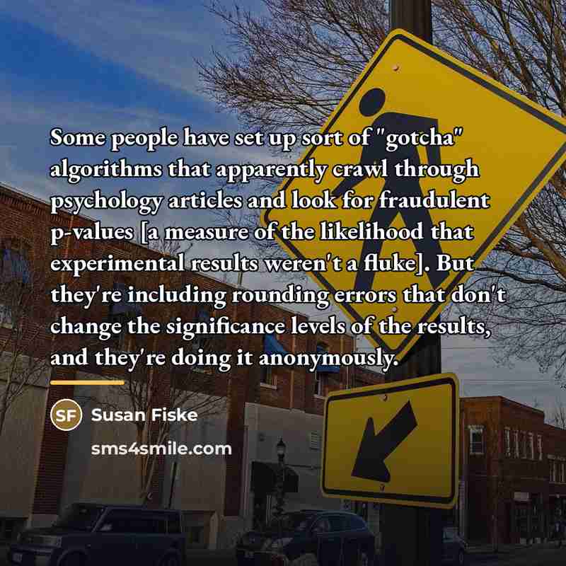 “Some people have set up sort of "gotcha" algorithms that…” quote by Susan Fiske