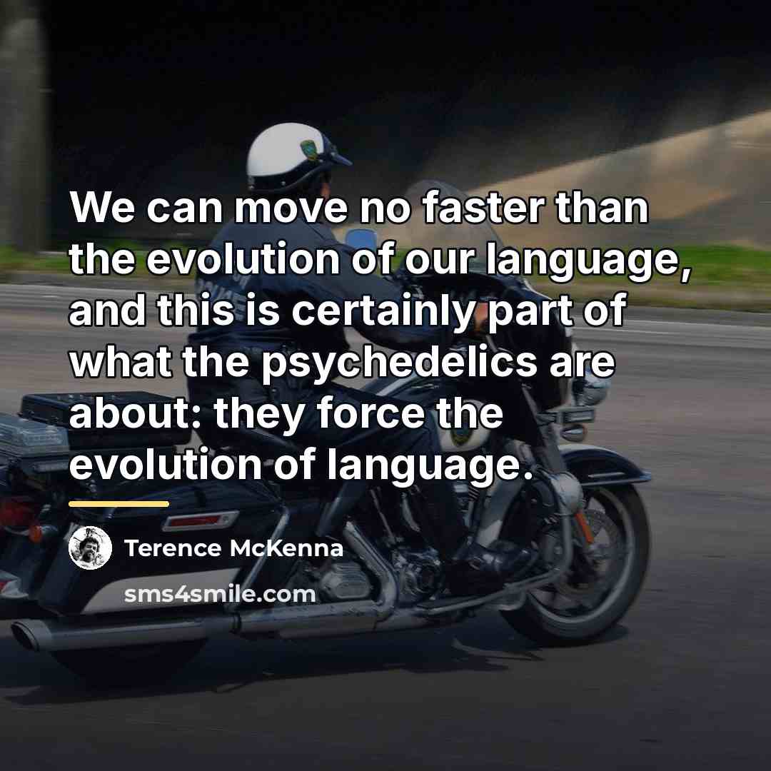 “We can move no faster than the evolution of our…” quote by Terence McKenna