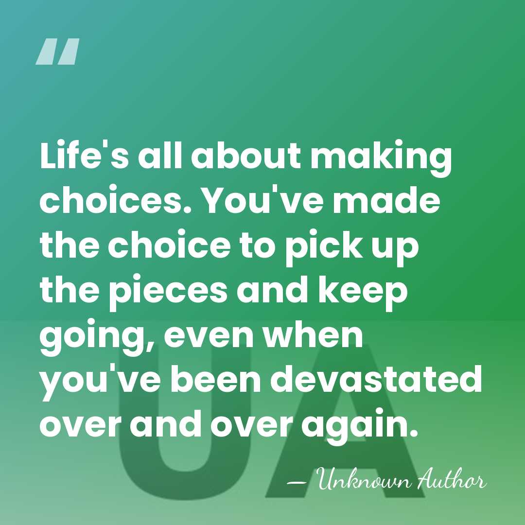 Life's all about making choices. You've made the choice to pick up&hellip; - Unknown Author