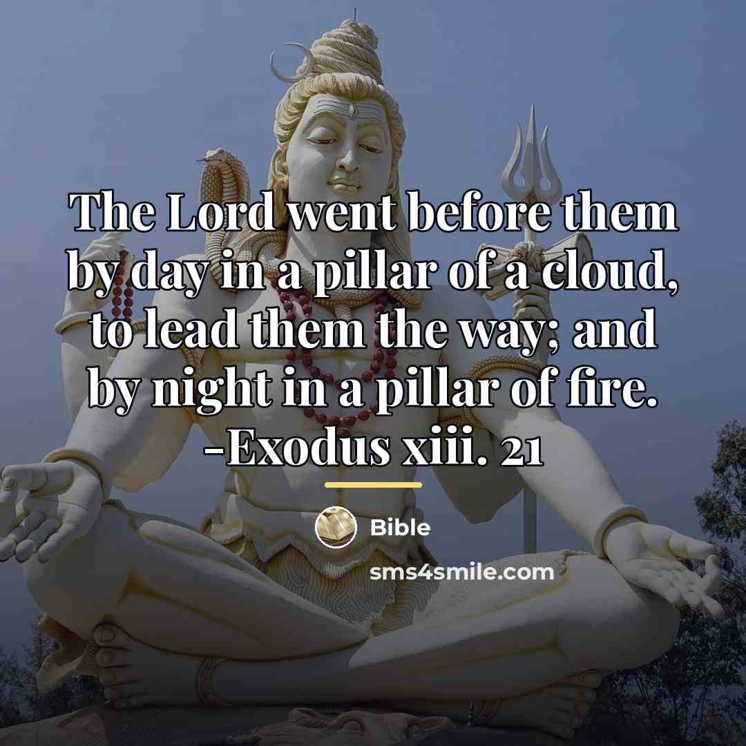 “The Lord went before them by day in a pillar…” quote by Bible