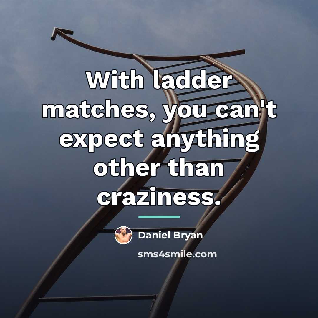 “With ladder matches, you can't expect anything other than craziness.…” quote by Daniel Bryan
